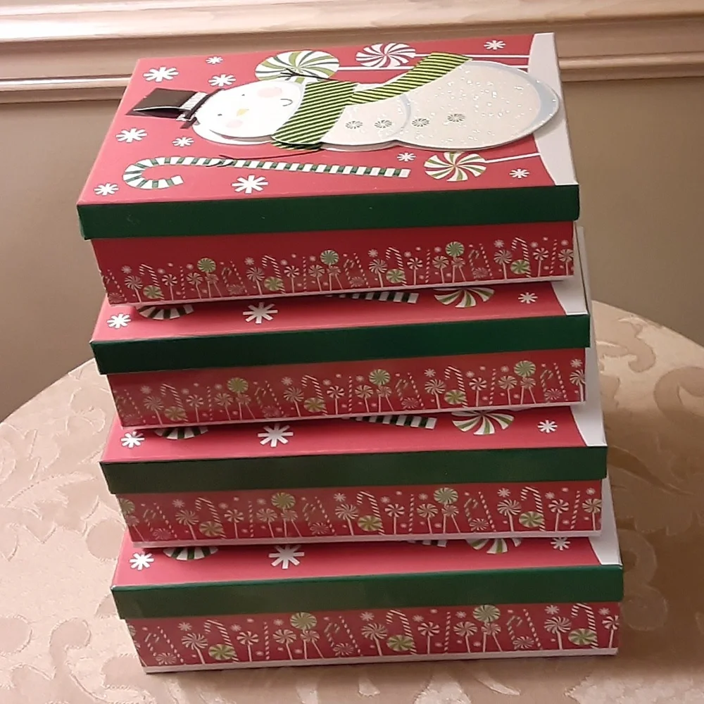 Snowman Set of 4 Nesting Gift Boxes